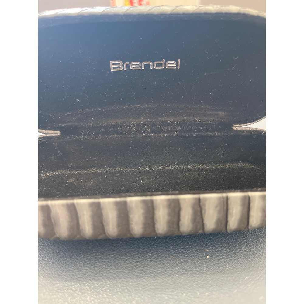 Brendel‎ Eyeglass Case Hard Shell Snake Embossed Brown Clamshell